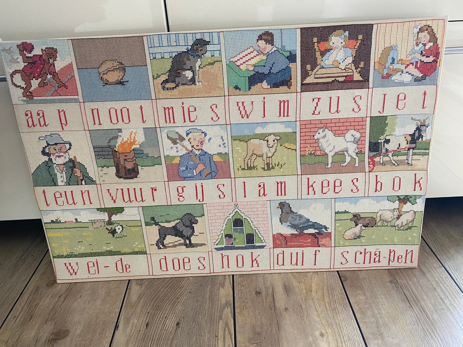 Borduur schilderij, Ophalen, Borduurpakket