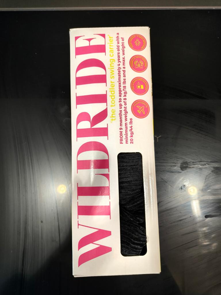 Wildride Kinderdrager Ribfluweel Zwart - Zo goed als nieuw, Overige merken, Zij, Nieuw, Ophalen of Verzenden
