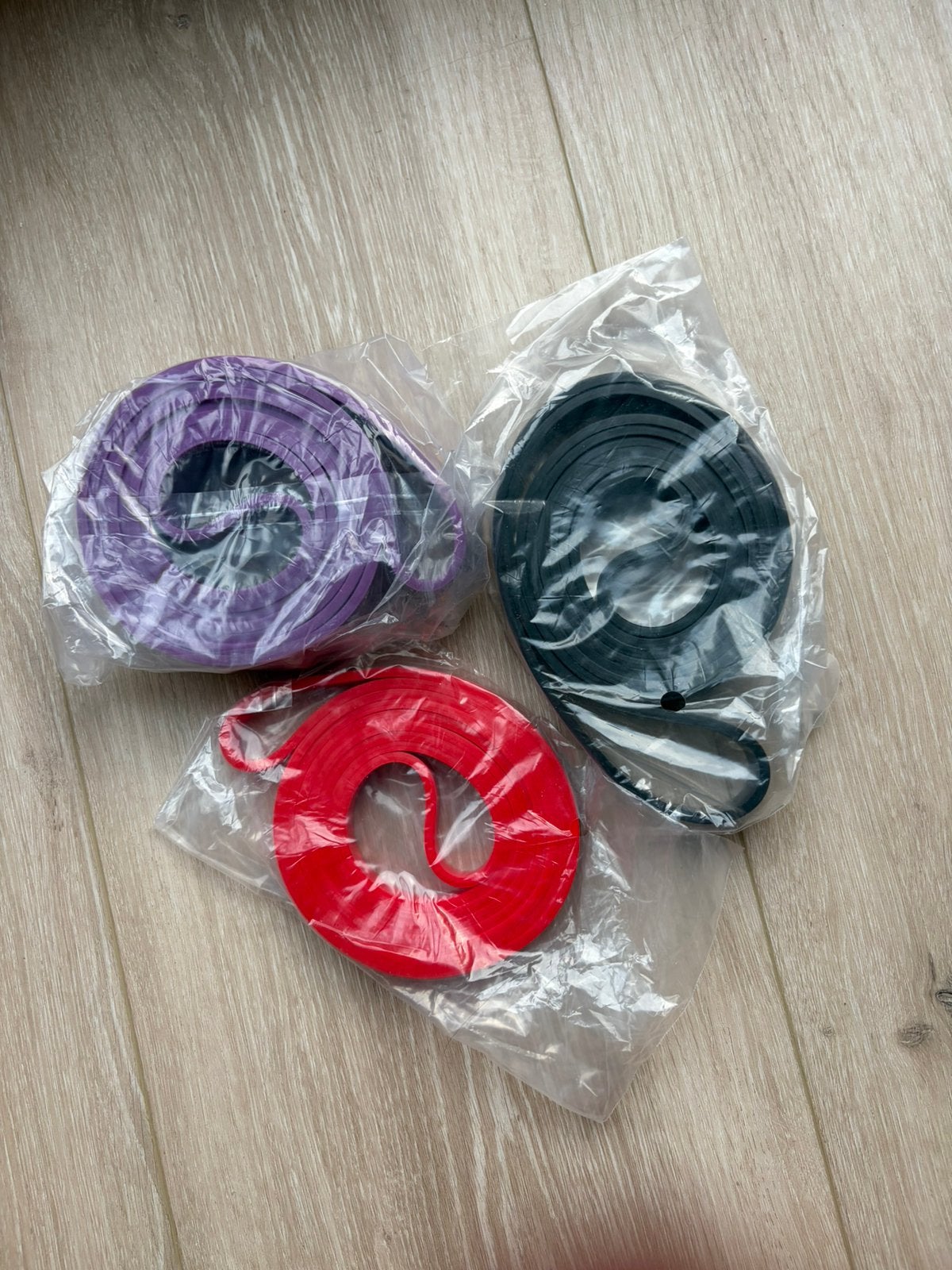 Set van 3 fitness elastieken, Sport en Fitness, Fitnessmaterialen, Ophalen of Verzenden, Nieuw, Weerstandband