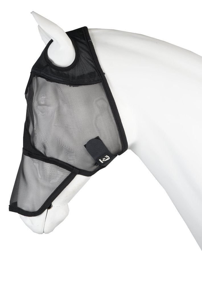 Horka anti vliegenmasker UV bescherming met neus pony & full, Recreatie, Nieuw, Zwart, Info@horka.com