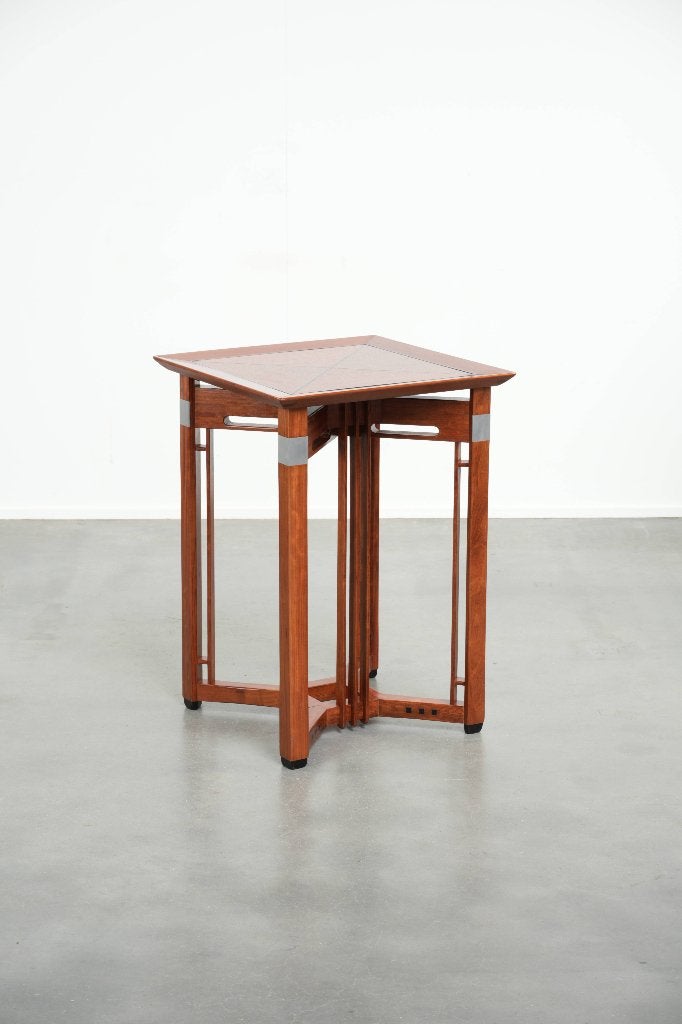 Hoge Art Deco design bijzettafel van Schuitema, Huis en Inrichting, Tafels | Bijzettafels, Ophalen, Minder dan 55 cm, Gebruikt