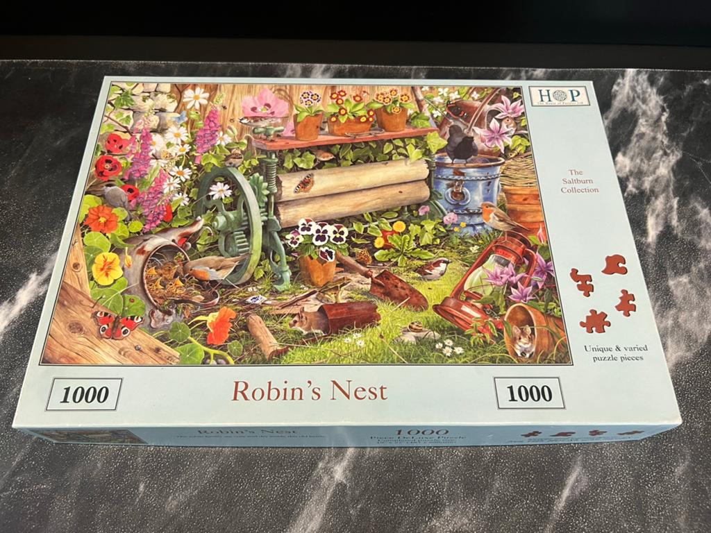HOP puzzel 1000 stukjes Robins Nest Saltburn Collection, Hobby en Vrije tijd, Denksport en Puzzels, Ophalen of Verzenden, 500 t/m 1500 stukjes