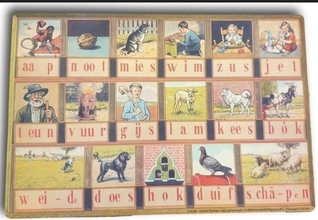 borduurpatroonen KINDEREN AAP NOOT MIES leesplankje, Hobby en Vrije tijd, Ophalen of Verzenden, Zo goed als nieuw, Handborduren