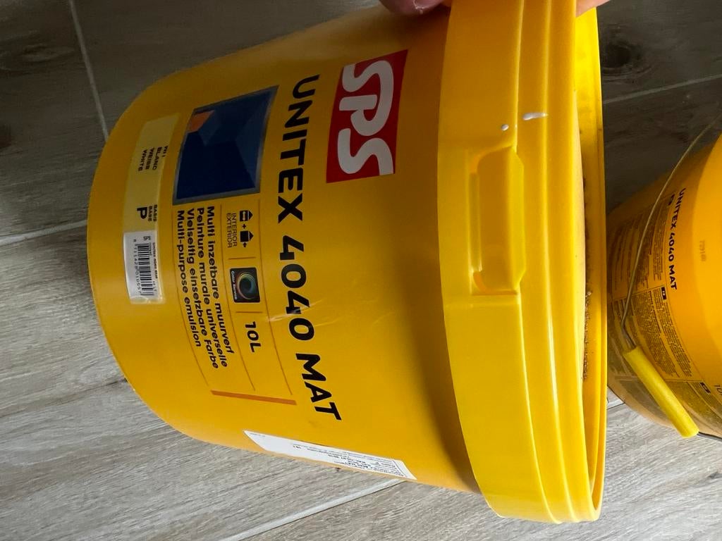Unitex met primer, Doe-het-zelf en Verbouw, Ophalen, Wit, Nieuw, Verf