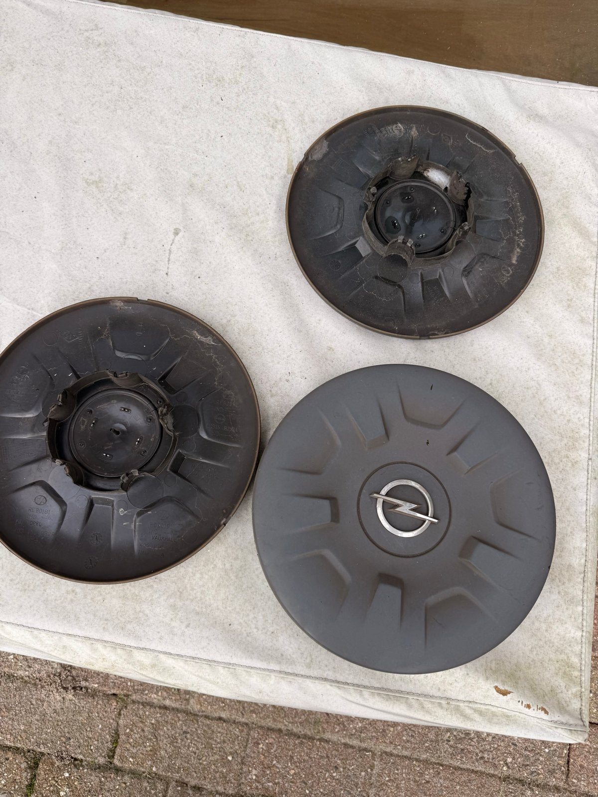 Opel wieldoppen - Set van 3, Auto diversen, Ophalen of Verzenden, Gebruikt