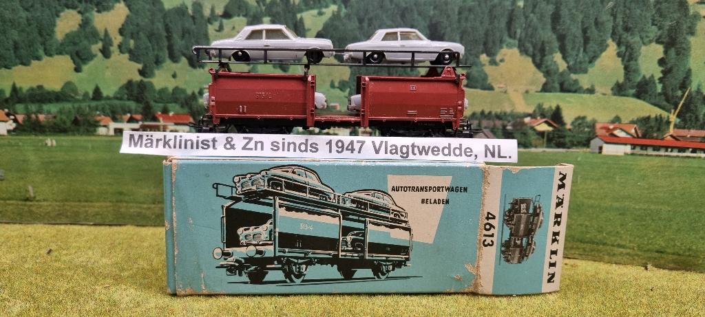 marklin 4613 ( 315/4) in doos met auto,s, Wisselstroom, Analoog, Wagon, Ophalen of Verzenden