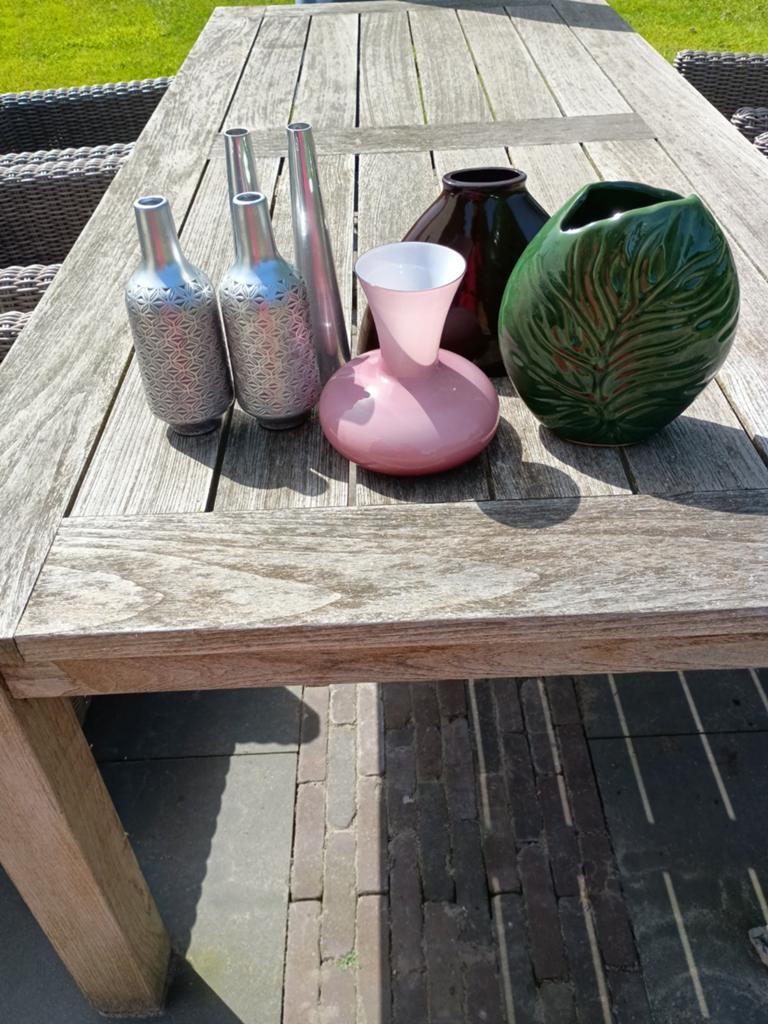Collectie vazen: diverse stijlen, alles in één koop, Huis en Inrichting, Ophalen, Nieuw, Overige kleuren, Minder dan 50 cm