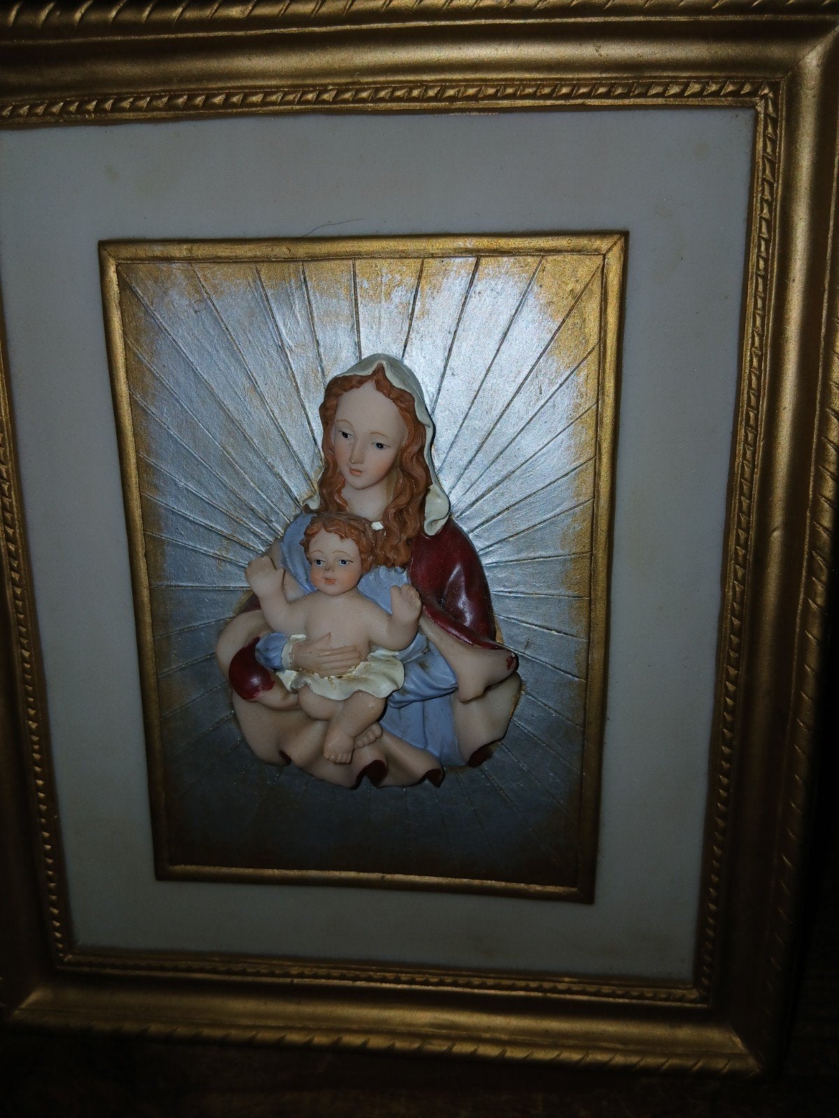 Vintage wandplaquette Maria, Ophalen of Verzenden