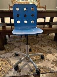 ikea jules kinder bureau draaistoel op wieltjes, Huis en Inrichting, Bureaustoelen, Ophalen, Gebruikt, Blauw, Bureaustoel