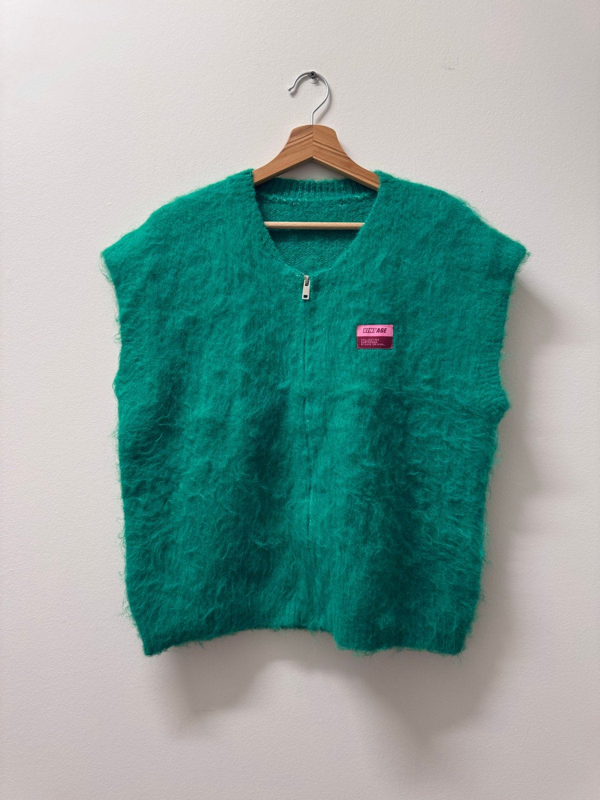 Gebreide bodywarmer/gilet American Vintage, Kleding | Dames, Ophalen of Verzenden, Zo goed als nieuw, Maat 42/44 (L), Groen