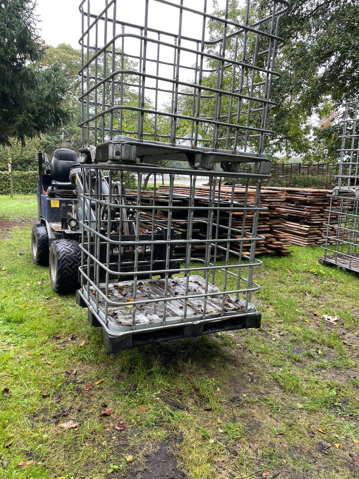 Ibc kratten met kunstof en stalen palet, Tuin en Terras, Minder dan 3 m³, Ophalen