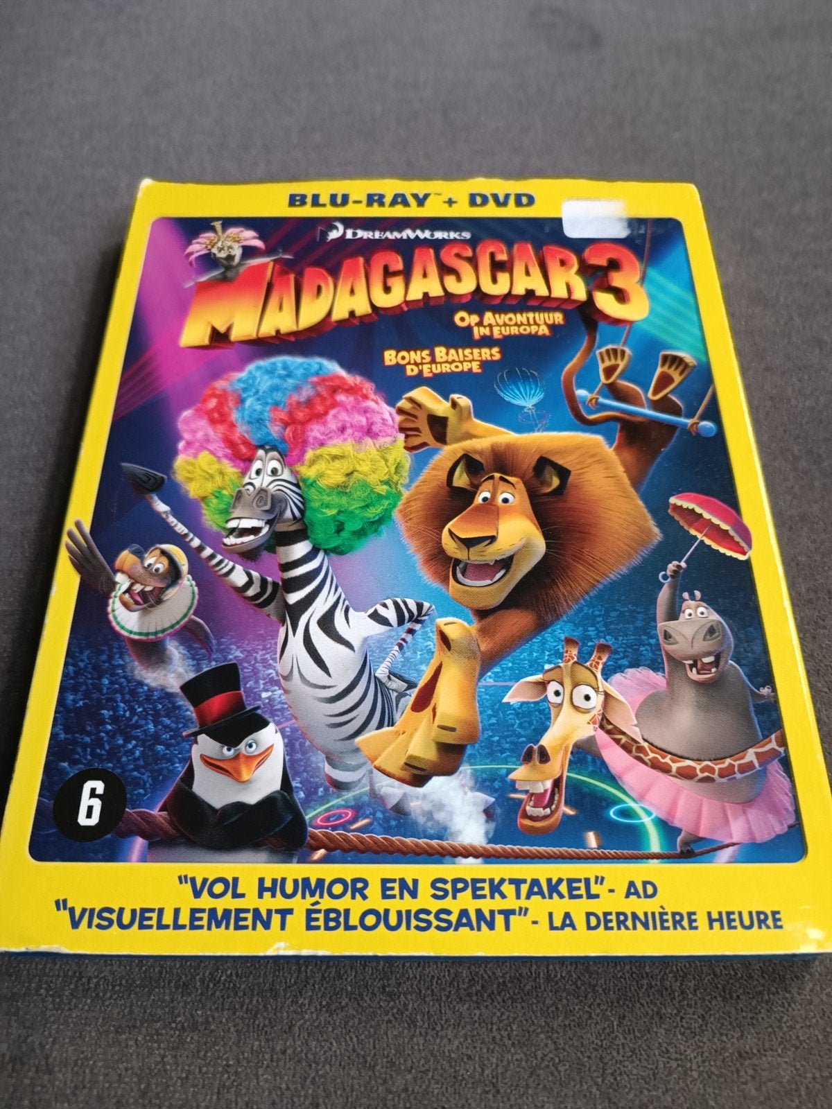 Madagascar 3 - bluray, Ophalen of Verzenden, Zo goed als nieuw, Actie