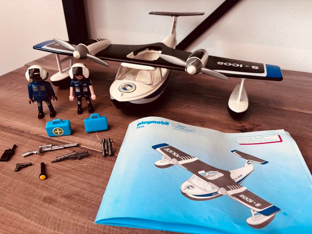 Playmobil 4445 politie watervliegtuig, Ophalen of Verzenden, Gebruikt, Complete set