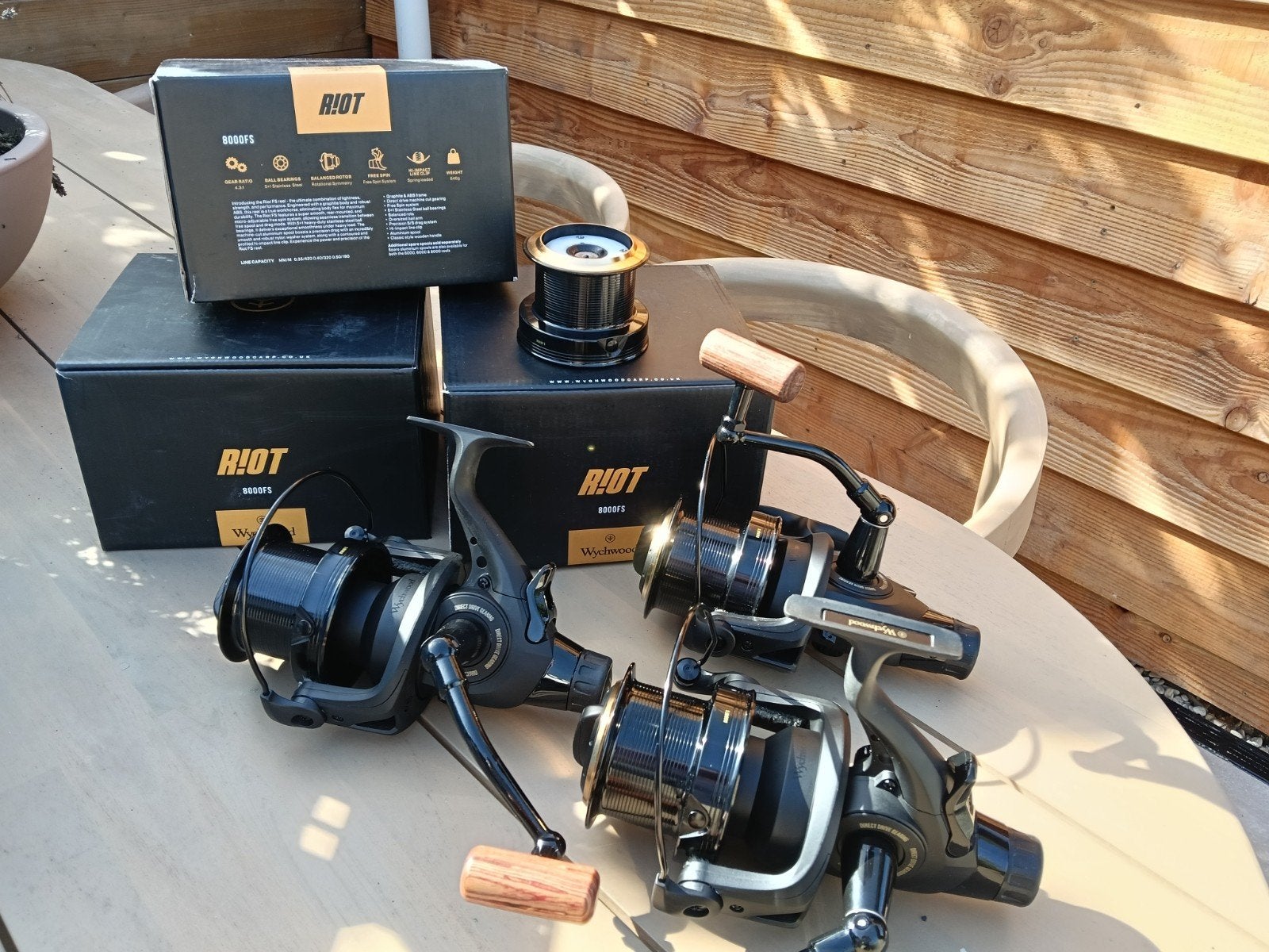 3 st. Baitrunner Wychwood Riot FS8000(Nieuw), Ophalen of Verzenden, Nieuw, Molen