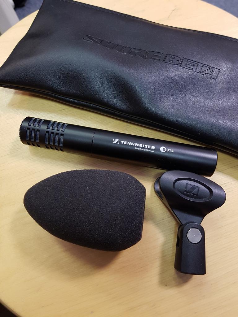 Sennheiser E914 condensator fhantom microfoon zgan, Inc acc, Ophalen of Verzenden, Instrumentmicrofoon, E914