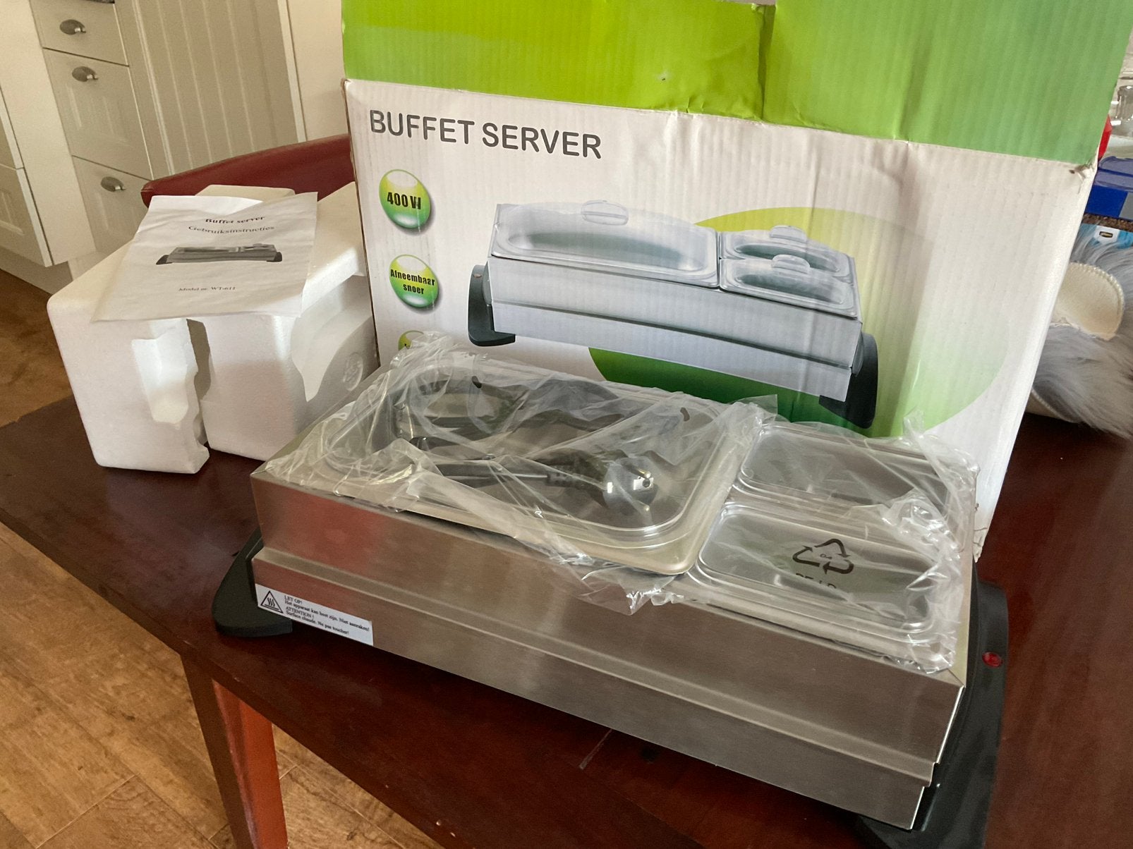 Serveer warmhoud set, Huis en Inrichting, Ophalen, Nieuw