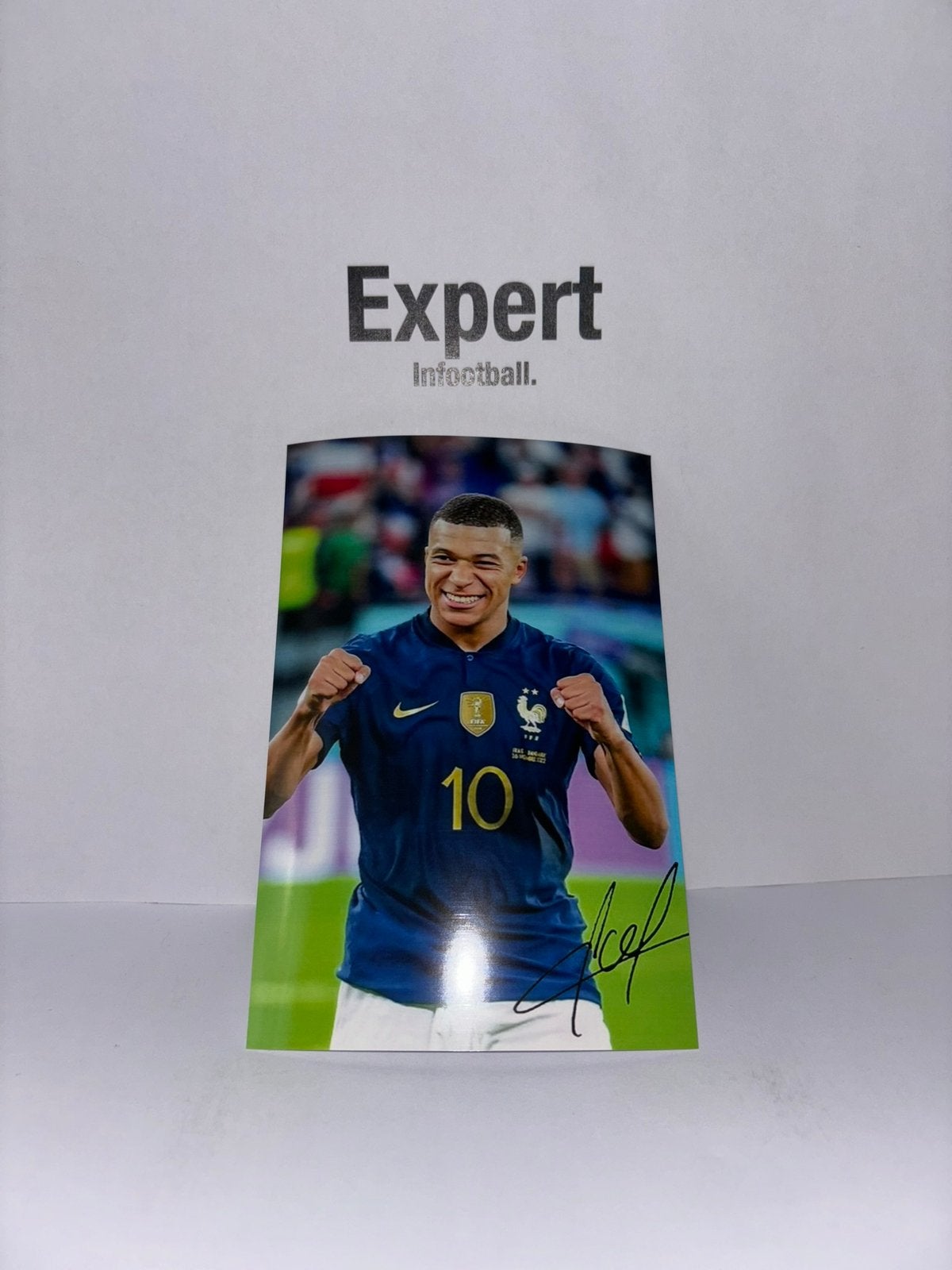 Mbappe gesigneerde foto - Frankrijk, Ophalen of Verzenden, Nieuw, Buitenlandse clubs, Spelerskaart