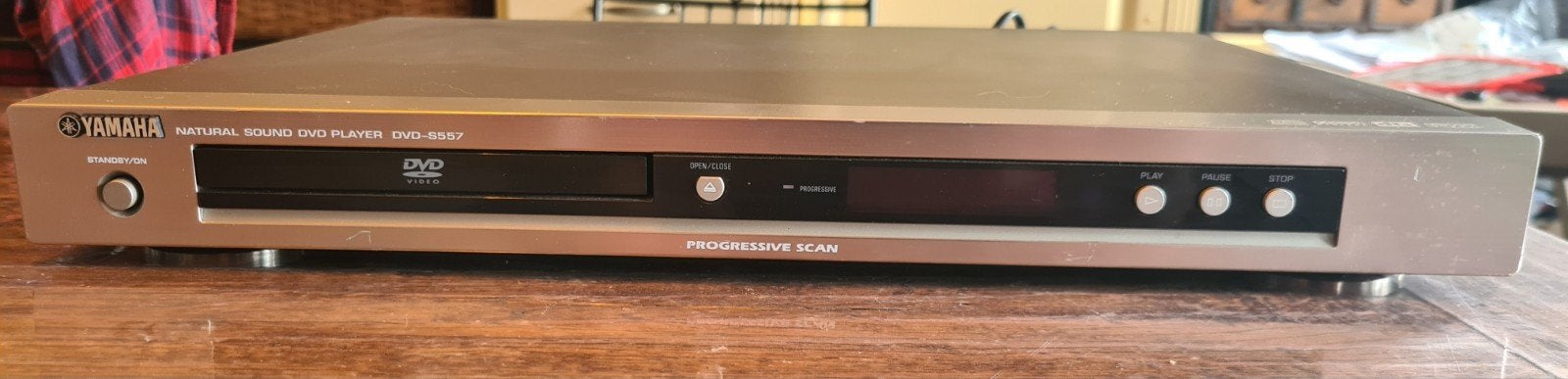 Yamaha DVD-S557 DVD Speler - Zilver, Audio, Tv en Foto, Ophalen, Gebruikt, Dvd-speler