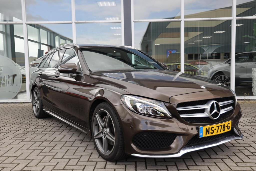 Mercedes C-klasse Estate 180 AMG Sport Edition|Navi|Cruise c, Auto's, Automaat, Achterwielaandrijving, Euro 6, Bruin