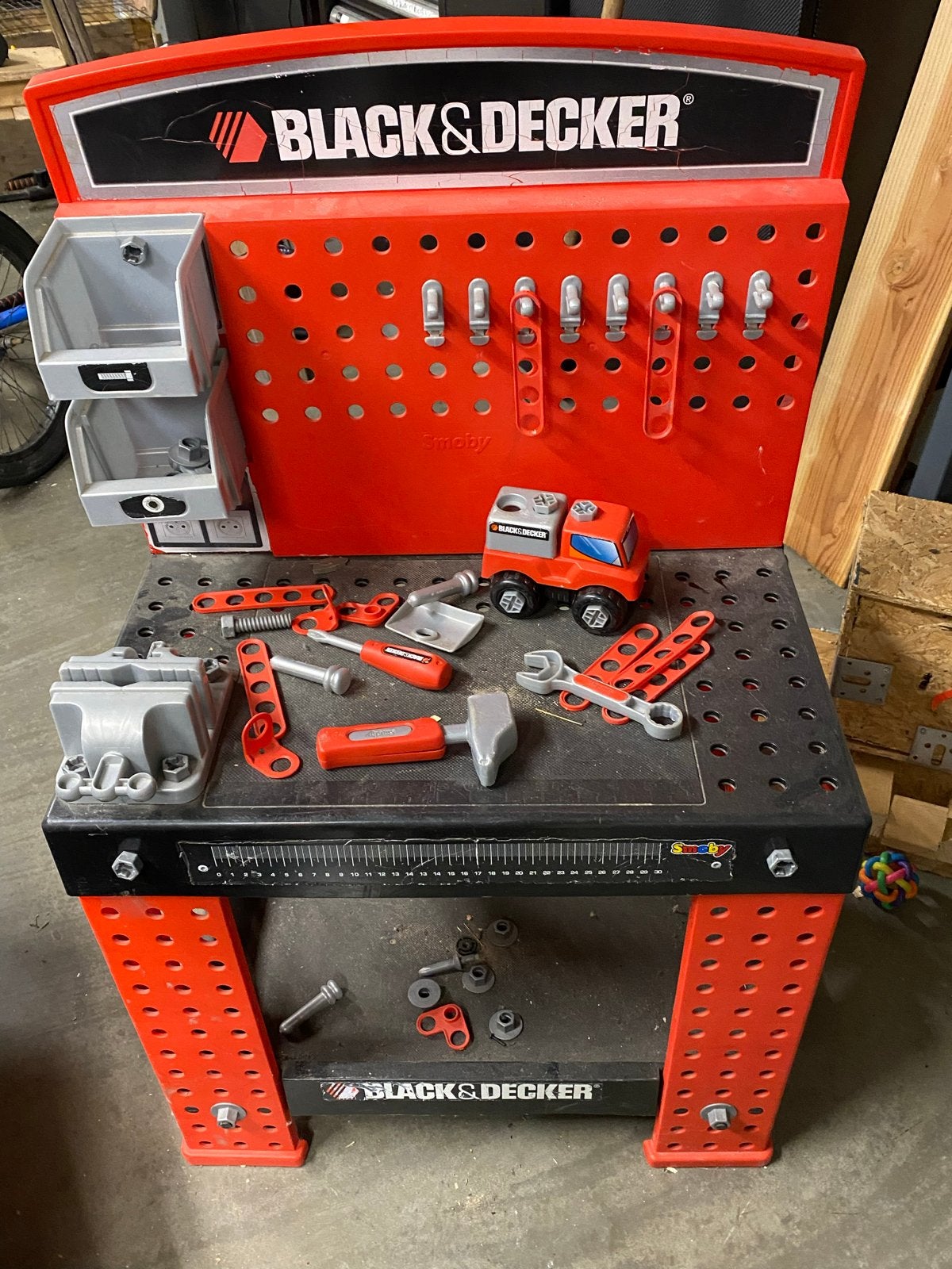 Black & Decker Smoby Werkbank voor Kinderen, Ophalen of Verzenden, Gebruikt, Knutselen
