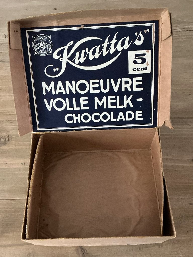 Vintage Kwatta's Chocolade verpakking/display doos, Ophalen of Verzenden, Gebruikt, Verpakking