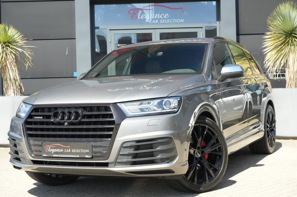Audi Q7 3.0 TDI S-Line Quattro 272pk Grijs Kenteken/Trekhaak, Diesel, 2 stoelen, 750 kg, BTW verrekenbaar