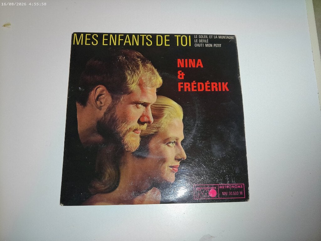 Nina & Frederik - Mes enfants de Toi  EP, 7 inch, Ophalen of Verzenden, Pop, EP