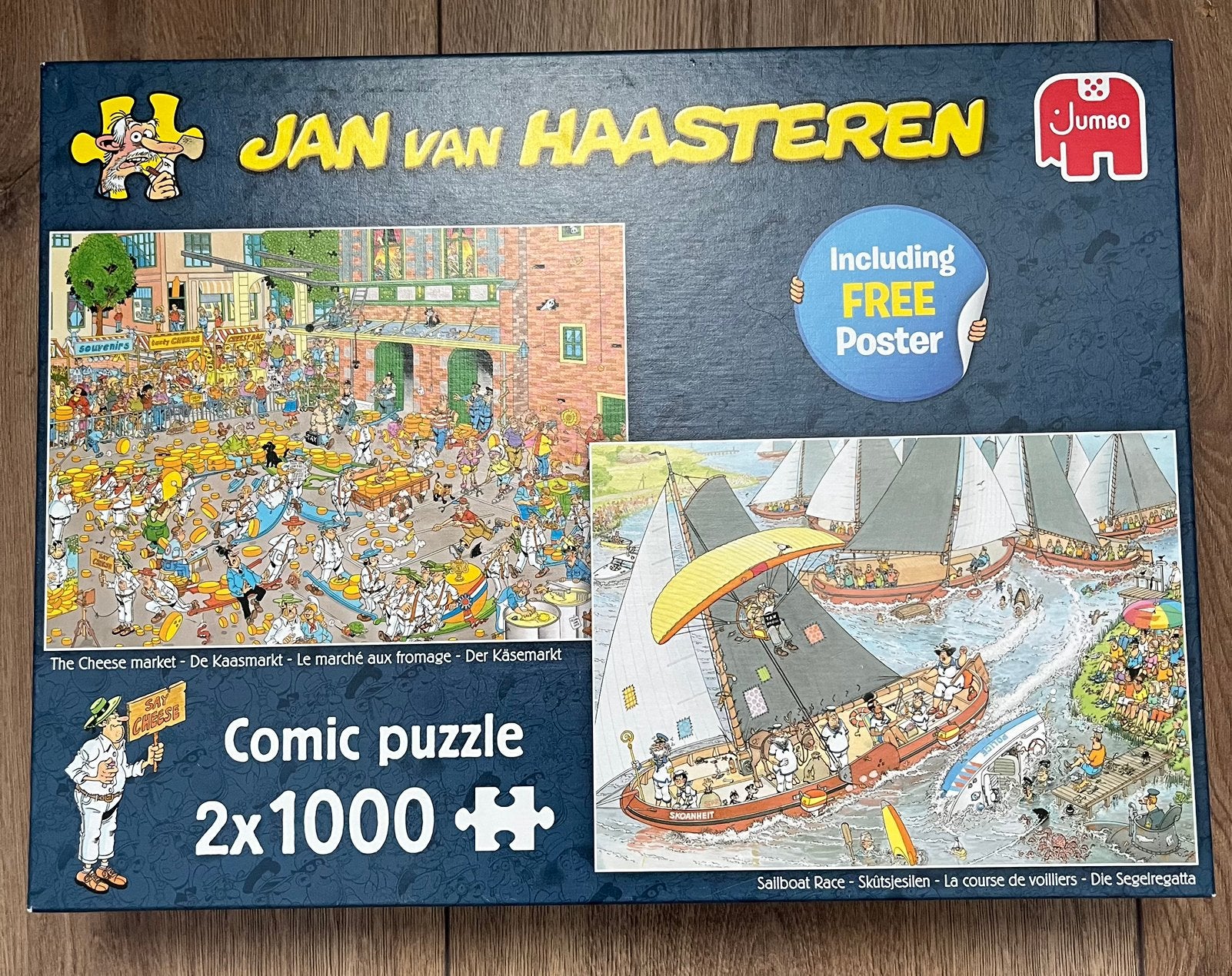 Jan v Haasteren puzzel 2x 1000 stukjes, Ophalen, 500 t/m 1500 stukjes, Zo goed als nieuw