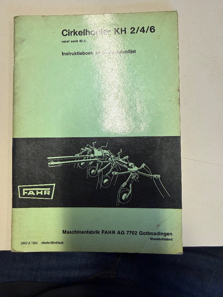 Instructie boekje fahr kh2/4/6, Ophalen of Verzenden
