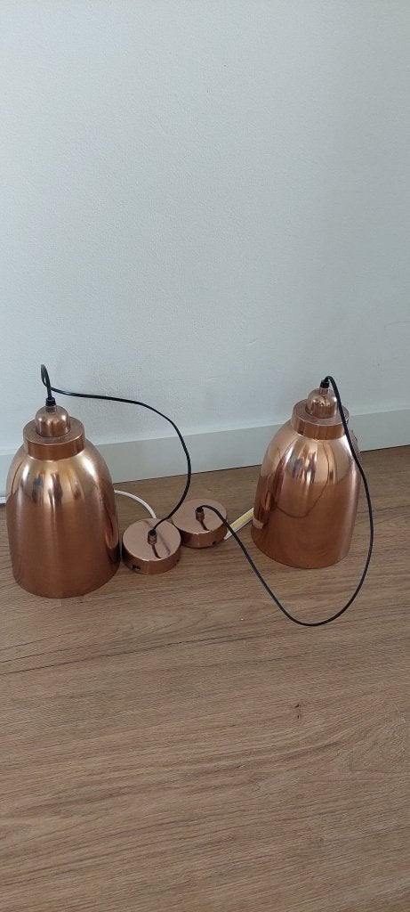 Bronzen hanglampen, Ophalen, Zo goed als nieuw, Metaal, E14 (klein)