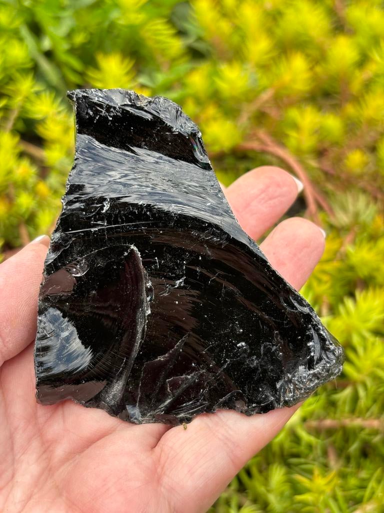 Natuurlijke Zwarte Obsidiaan Steen - 165 gram, Ophalen of Verzenden, Nieuw