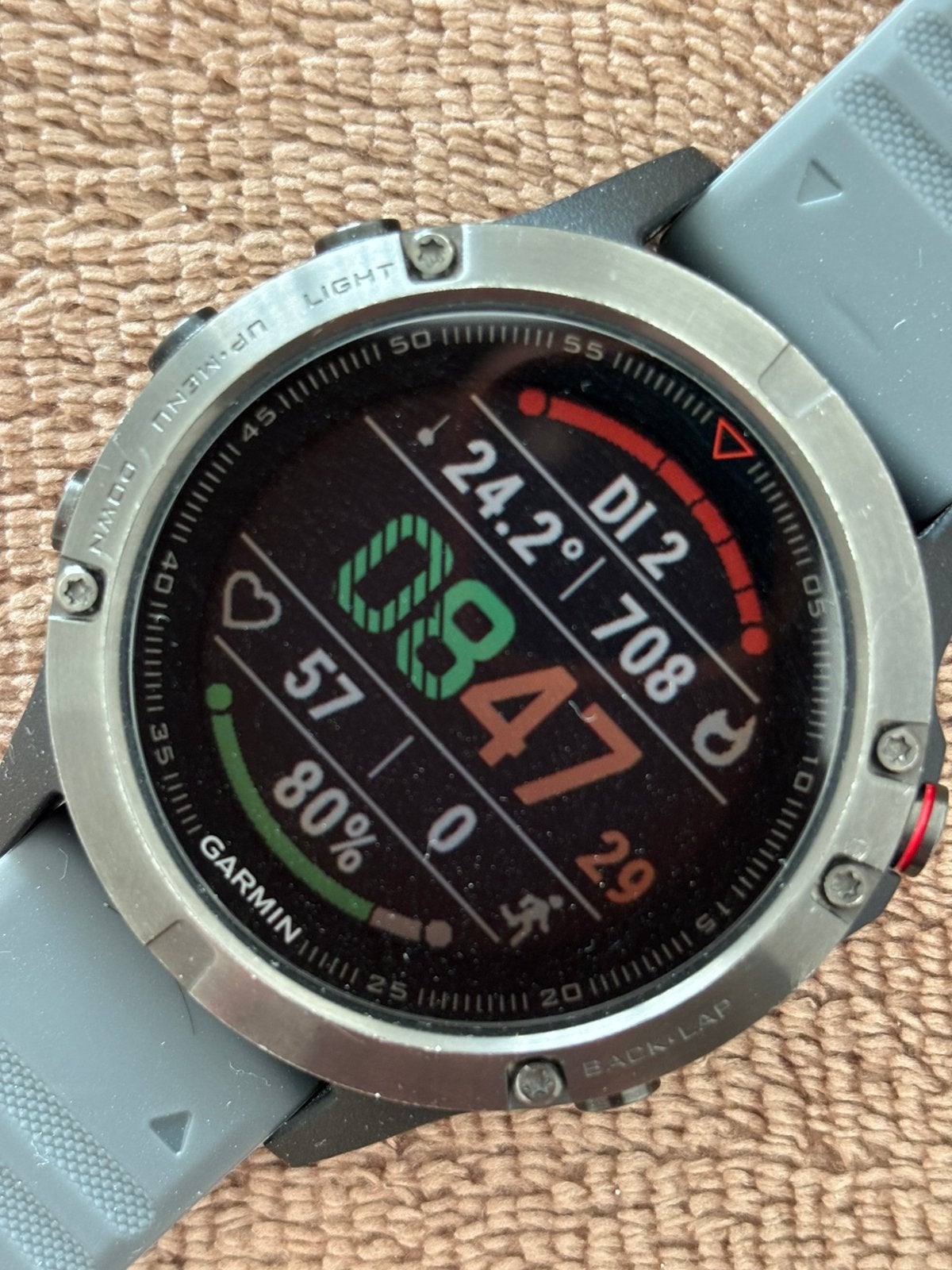 Garmin Fenix 5 Saffier 47mm  Slate Grey, Zwart, Ophalen of Verzenden, Zo goed als nieuw, Waterdicht