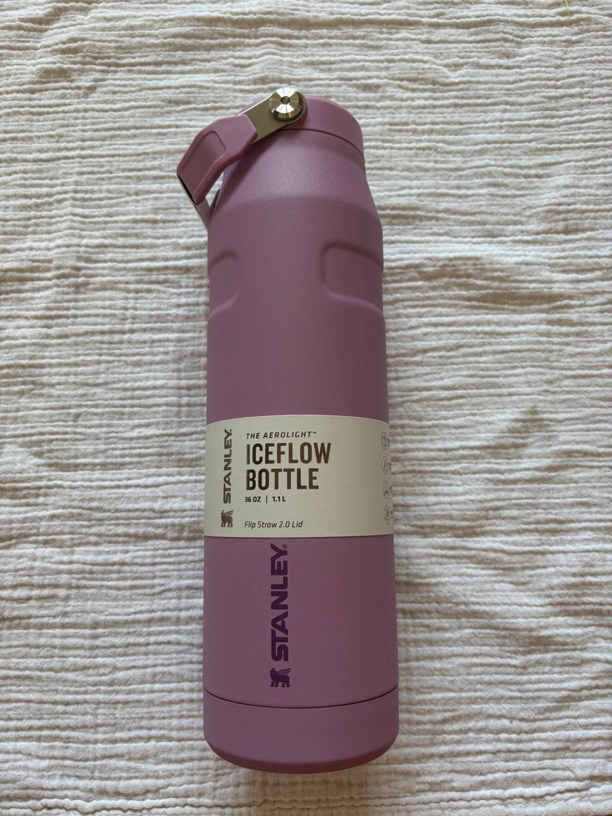 NIEUW! Stanley iceflow bottle beker fles cup 36OZ lila, Sport en Fitness, Ophalen of Verzenden