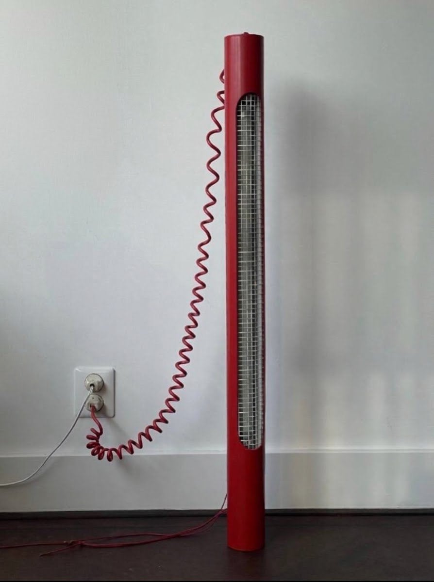 Vintage rode Massive fluorescent tube lamp, Ophalen