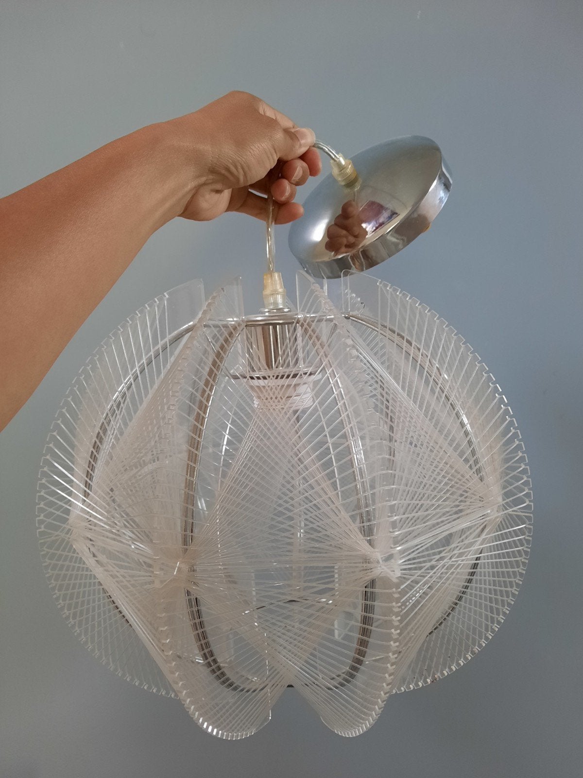 Paul Secon draadjes lamp Willemse - Jaren '70 Space Age, Ophalen of Verzenden, Gebruikt, Metaal, Jaren 70 Space Age