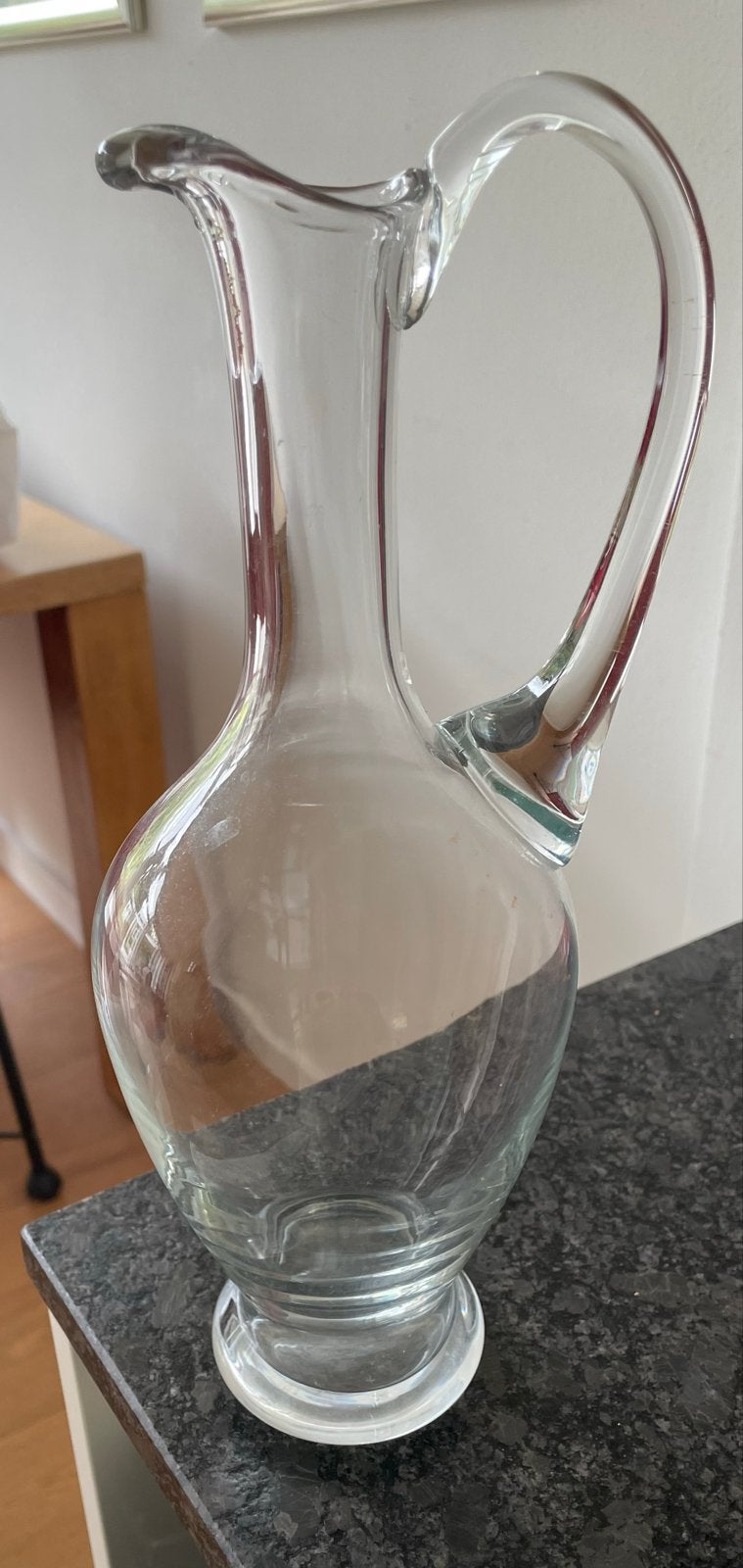 Glazen karaf / waterkan - 30cm hoog, Ophalen of Verzenden
