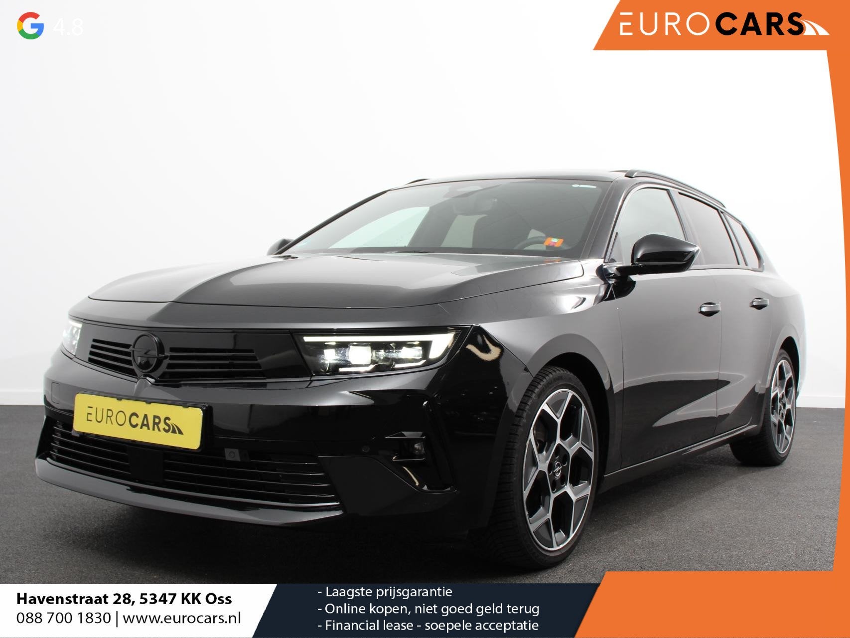 Opel Astra Sports Tourer 1.2 Turbo 130pk Automaat Ultimate P, 1199 cc, Alcantara, Zwart, 3 cilinders