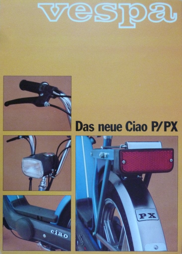 Folder VESPA Das neue Ciao P/ PX 1981, Fietsen en Brommers, Ophalen of Verzenden, Nieuw