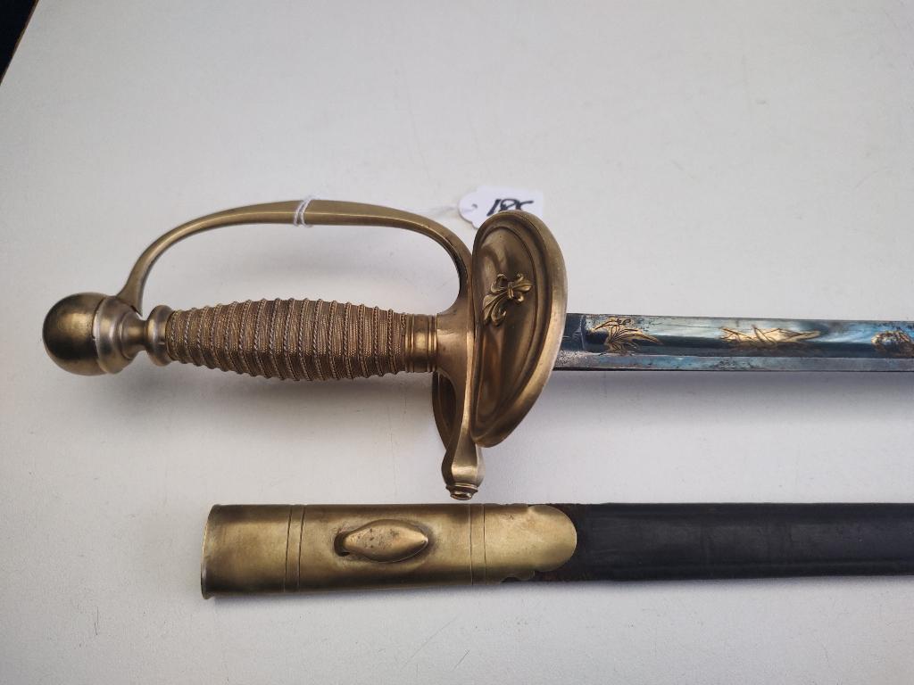 Sabel # 185-Frankrijk -Epee fleur de lys , goud/blauw lemmet, Verzamelen, Verzenden, Landmacht, Overige gebieden, Zwaard of Sabel