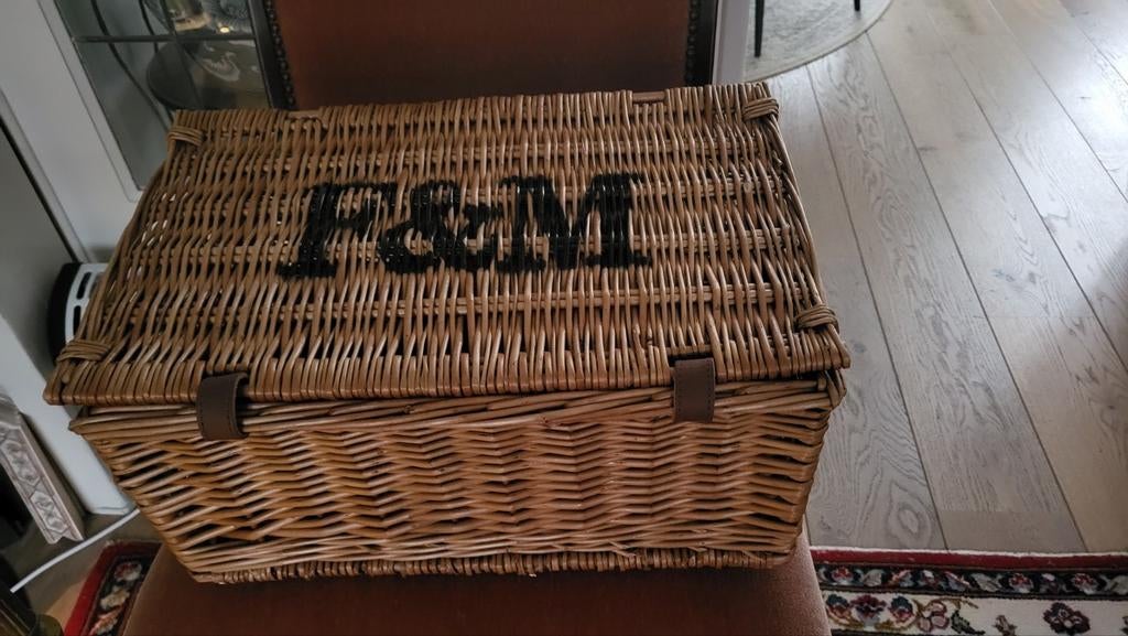 Vintage Fortnum & Mason picknickmand, Ophalen, Gebruikt, Zonder inhoud