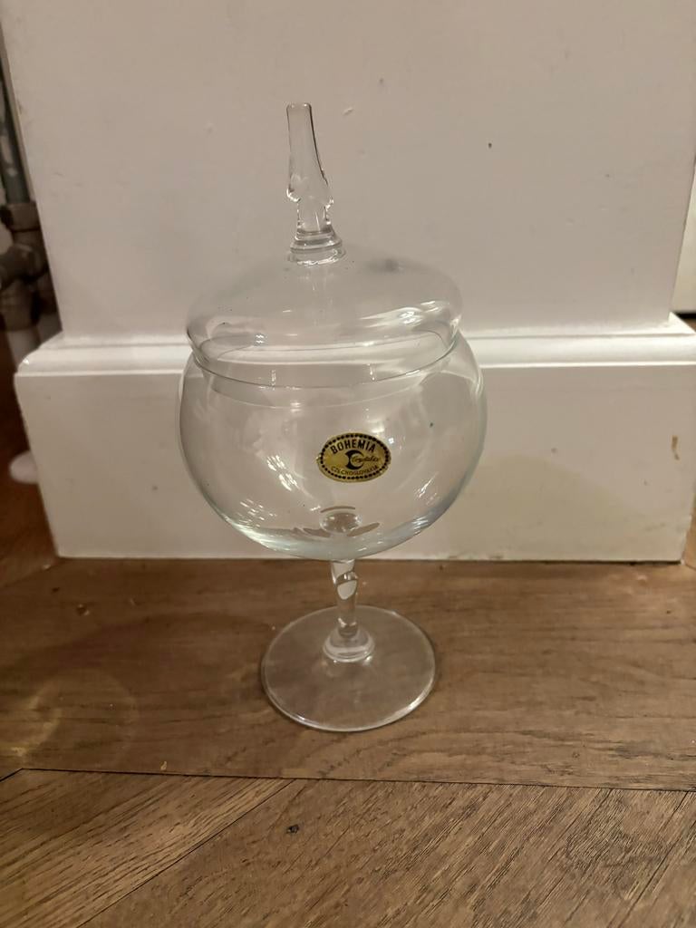 Bohemia Crystal Glazen Bonbonnière met Deksel, Ophalen