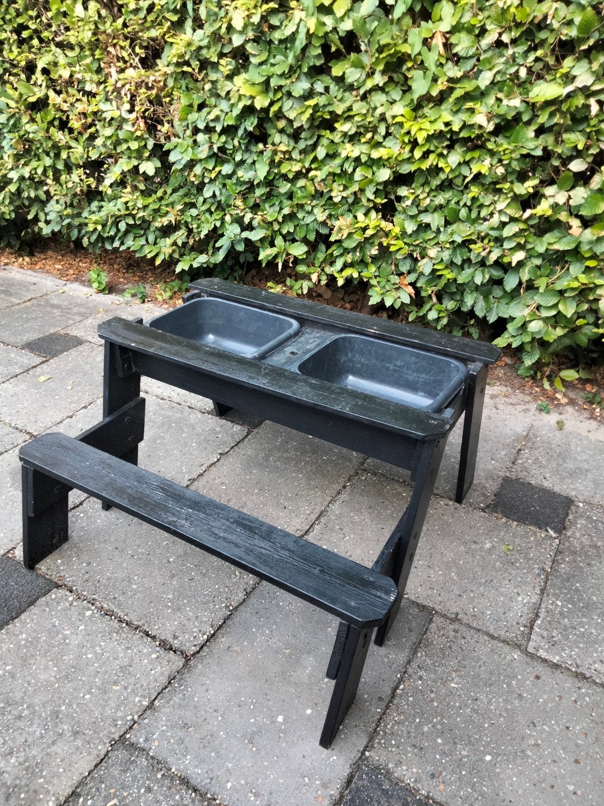 Houten zand- en watertafel / picknicktafel met bakken, Ophalen, Gebruikt, Overige typen