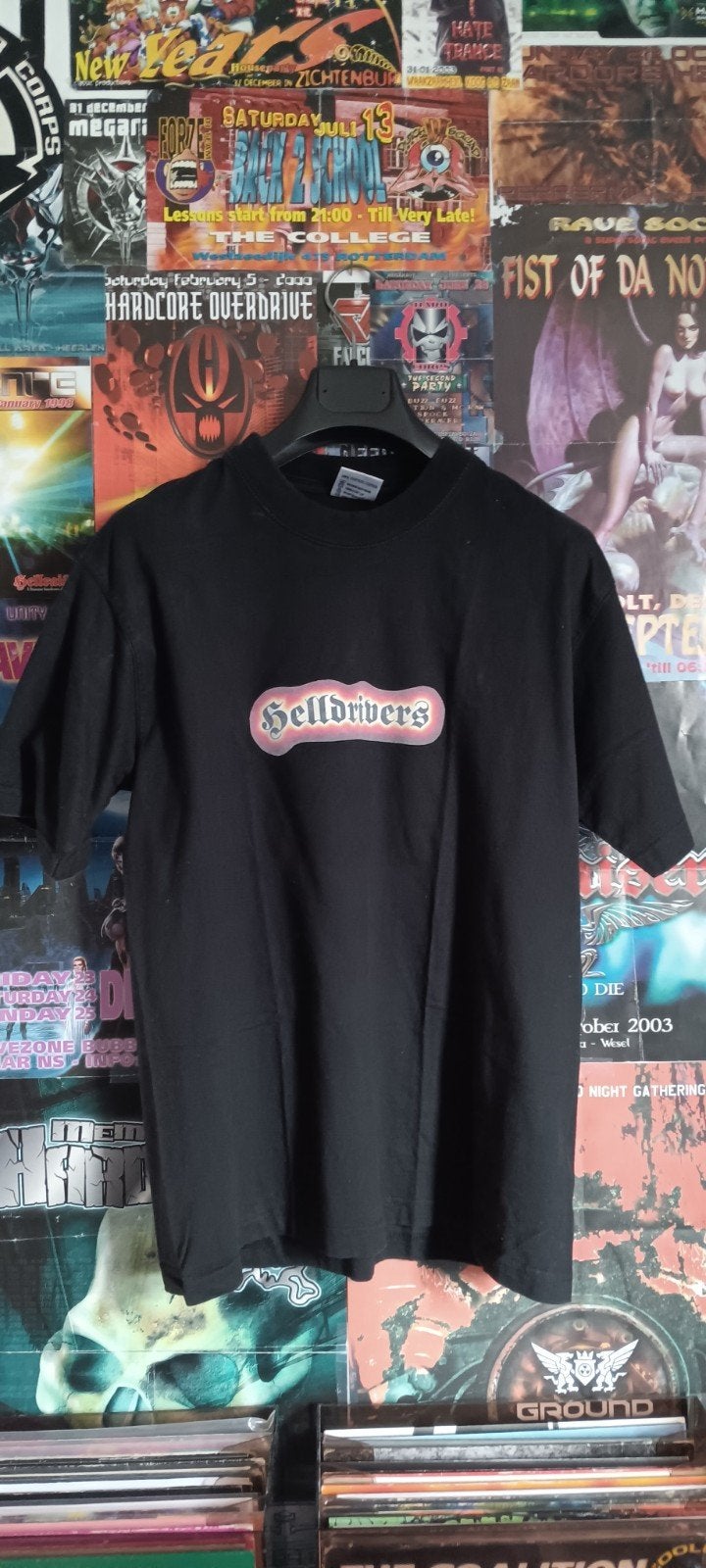 Helldrivers shirt (hellraiser / hardcore), Kleding | Heren, T-shirts, Ophalen of Verzenden, Zwart