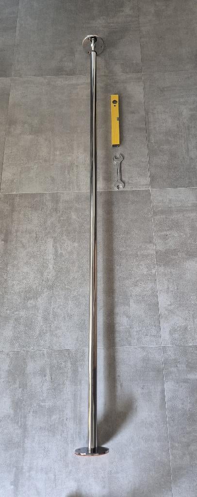 RVS danspaal voor polefitness / paaldansen. 240-250cm, Sport en Fitness, Ophalen, Zo goed als nieuw, Overige typen