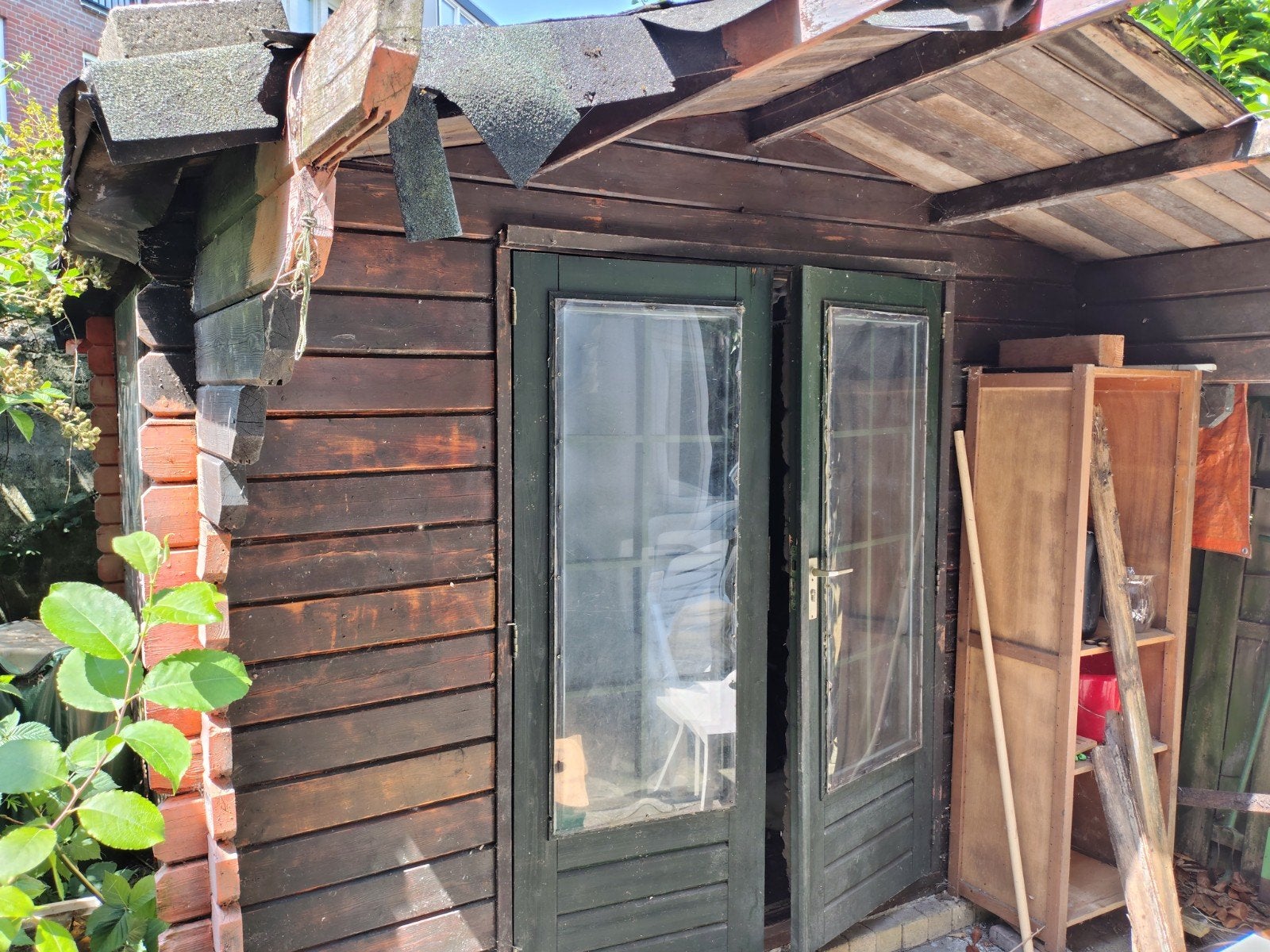 Gratis Houten tuinhuis 3x3m, Tuin en Terras, Tuinhuizen, Ophalen, Gebruikt, 250 tot 500 cm