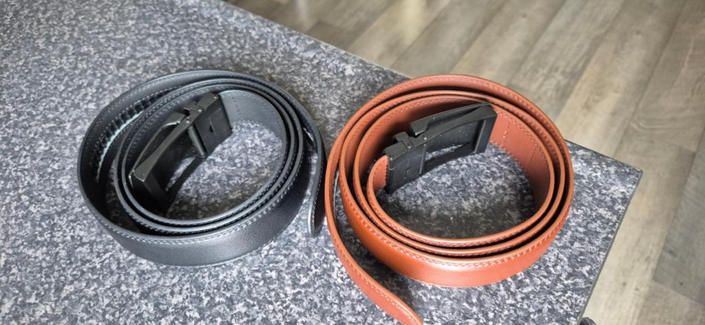 Heren Riemen - Zwart & Bruin - 130 cm - Echt Leer nieuw, Nieuw, Ophalen of Verzenden, 115 cm of meer, Riem of Ceintuur