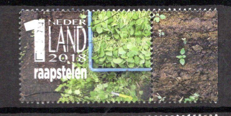 gestempelde zegel. 2018: volkstuin  met tab, Ophalen of Verzenden, Na 1940, Gestempeld