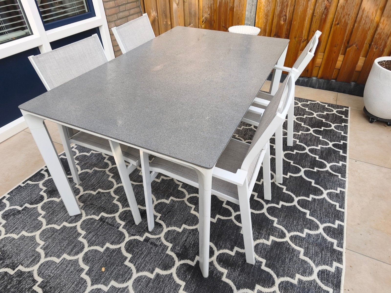 Tuinset Exterioo Nieuwstaat, Aluminium, Zo goed als nieuw, Tuinset, Eettafel