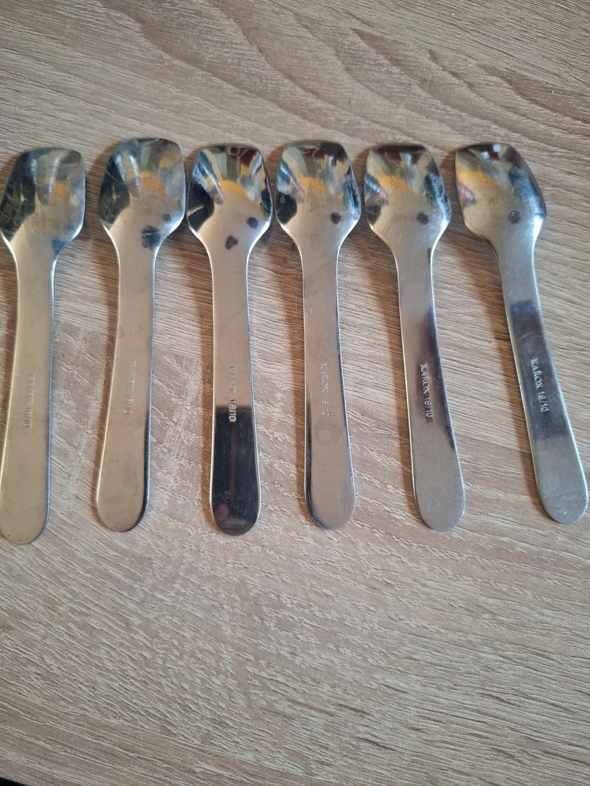 Set van 6 roestvrijstalen ijsschepjes/lepels, Ophalen of Verzenden