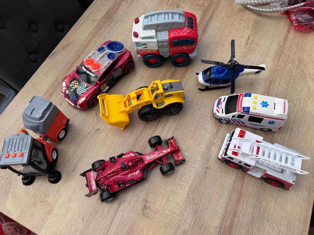 Collectie speelgoedautootjes: Formule 1 en bulldozer, Ophalen of Verzenden, Gebruikt
